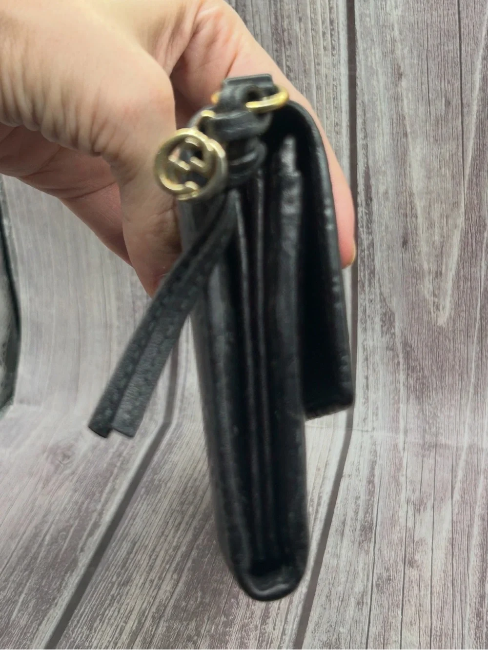 GUCCI Microguccissima Bree Continental GG Calfskin Leather Wallet Black w/ COA - Picture 10 of 16